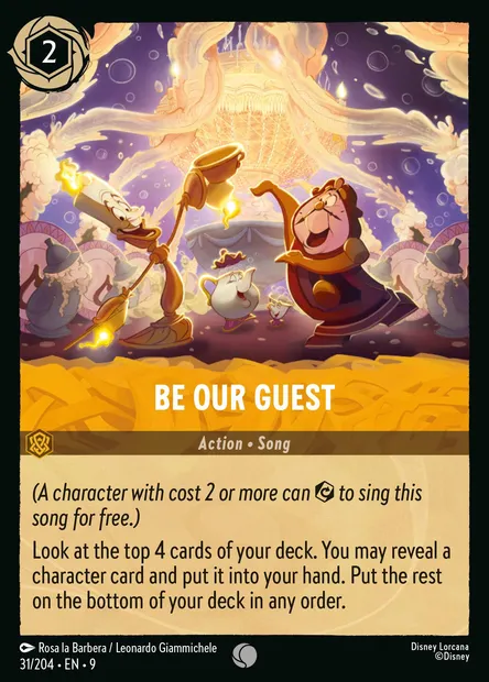 Be Our Guest, Disney Lorcana card CH9-031 — Fabled set