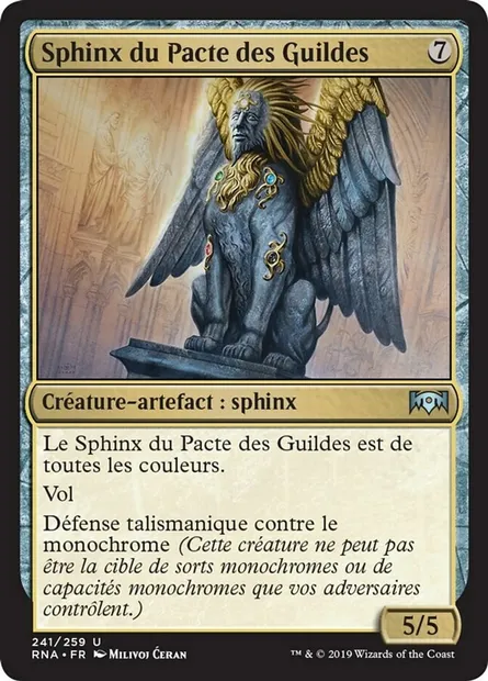 Sphinx du Pacte des Guildes, carte Magic RNA 241 — extension L'allégeance de Ravnica