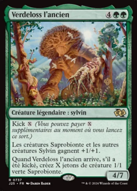 Verdeloss l'ancien, carte Magic J25 737 — extension Foundations Jumpstart