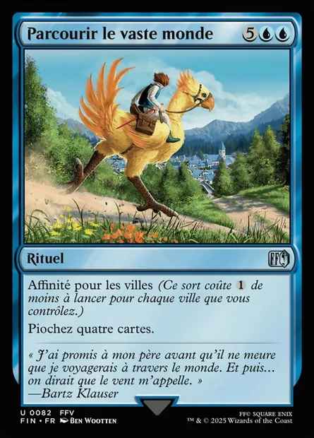 Parcourir le vaste monde, carte Magic FIN 82 — extension Final Fantasy