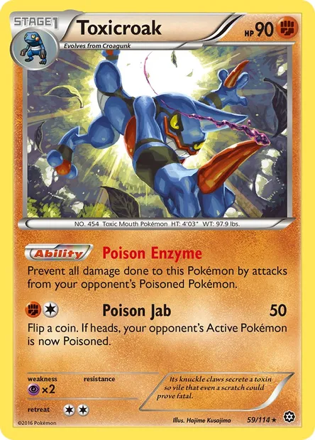 Toxicroak, Pokémon card STS 59 — Steam Siege set