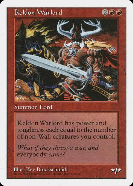 Keldon Warlord, Magic card 5ED 247 — Fifth Edition set