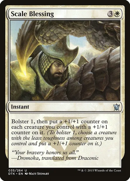 Scale Blessing, Magic card DTK 35 — Dragons of Tarkir set