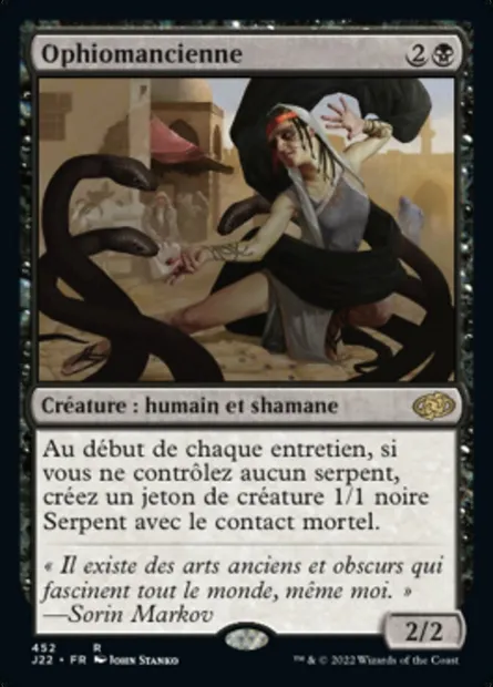 Ophiomancienne, carte Magic J22 452 — extension Jumpstart 2022