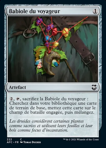 Babiole du voyageur, carte Magic AFC 222 — extension Forgotten Realms Commander