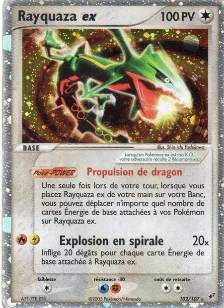 Rayquaza ex, carte Pokémon DX 102 — extension EX Deoxys
