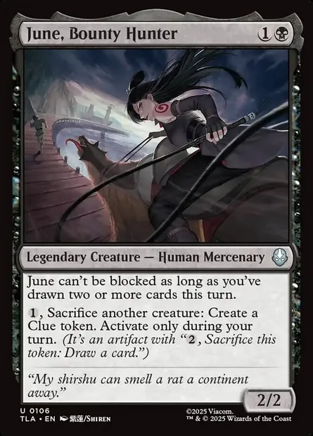 June, Bounty Hunter, Magic card TLA 106 — Avatar: The Last Airbender set