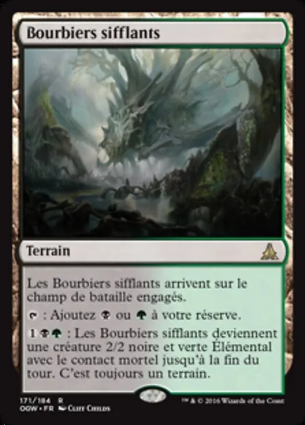 Bourbiers sifflants, carte Magic OGW 171 — extension Le serment des Sentinelles