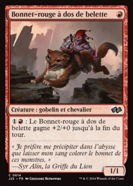 Bonnet-rouge à dos de belette, carte Magic J25 614 — extension Foundations Jumpstart
