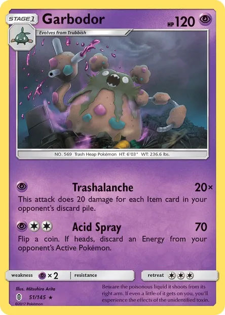 Garbodor, Pokémon card GRI 51 — Guardians Rising set