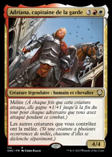 Adriana, capitaine de la garde, carte Magic ONC 114 — extension Phyrexia: All Will Be One Commander