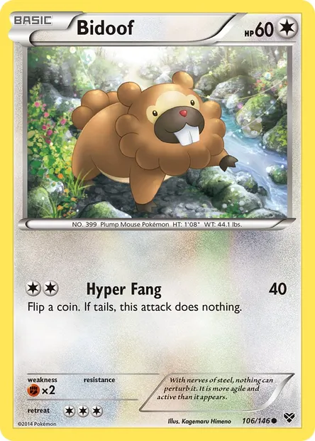 Bidoof, Pokémon card XY 106 — XY set