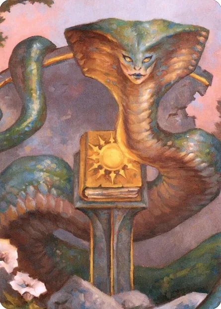 Guardian Naga // Guardian Naga, Magic card ACLB 16 — Battle for Baldur's Gate Art Series set