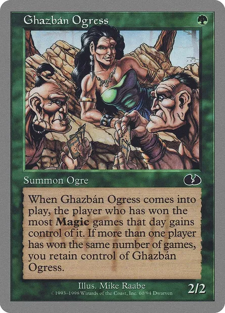 Ghazbán Ogress, carte Magic UGL 60 — extension Unglued