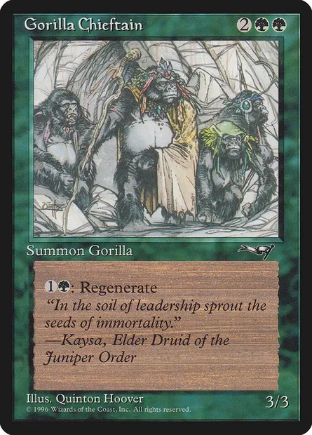 Gorilla Chieftain, Magic card ALL 94b — Alliances set