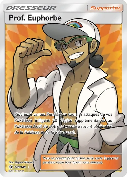 Prof. Euphorbe, carte Pokémon SUM 148 — extension Soleil et Lune