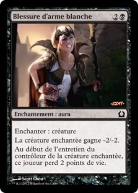 Blessure d'arme blanche, carte Magic RTR 78 — extension Retour à Ravnica