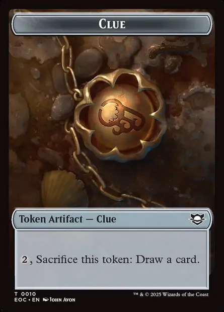 Clue, Magic card TEOC 10 — Edge of Eternities Commander Tokens set