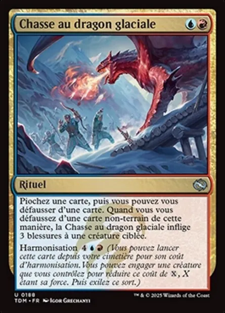 Chasse au dragon glaciale, carte Magic TDM 188 — extension Tarkir: Dragonstorm