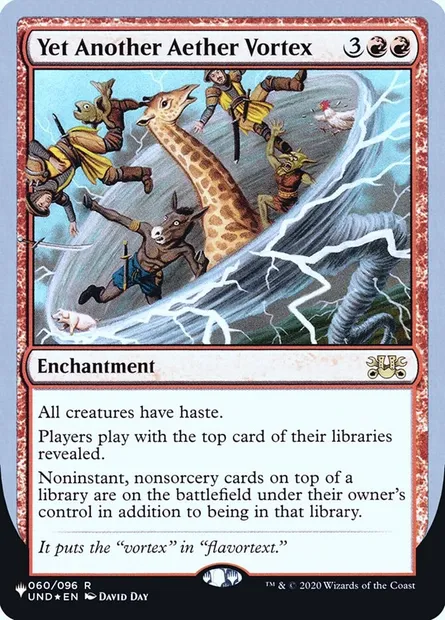 Yet Another Aether Vortex, carte Magic ULST 32 — extension The List (Unfinity Foil Edition)