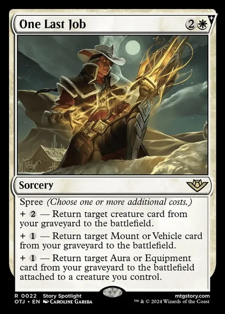 One Last Job, Magic card OTJ 22 — Outlaws of Thunder Junction set