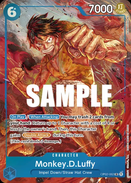 Monkey D. Luffy, carte One Piece OP02-062 — extension PARAMOUNT WAR