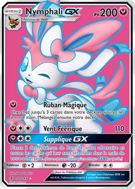 Nymphali GX, carte Pokémon GRI 140 — extension Gardiens Ascendants