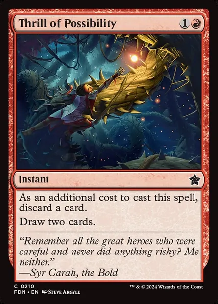Thrill of Possibility, Magic card FDN 210 — Foundations set