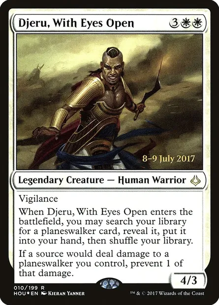 Djeru, With Eyes Open, Magic card PHOU 10s — Hour of Devastation Promos set