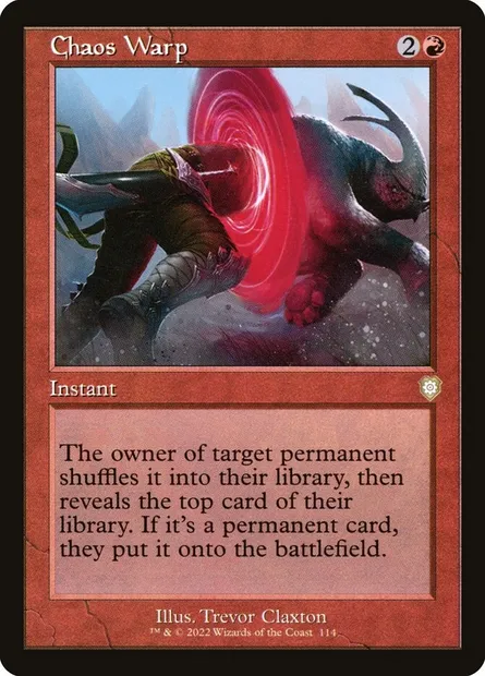 Chaos Warp, Magic card BRC 114 — The Brothers' War Commander set