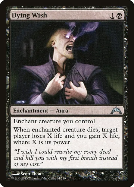 Dying Wish, Magic card GTC 64 — Gatecrash set