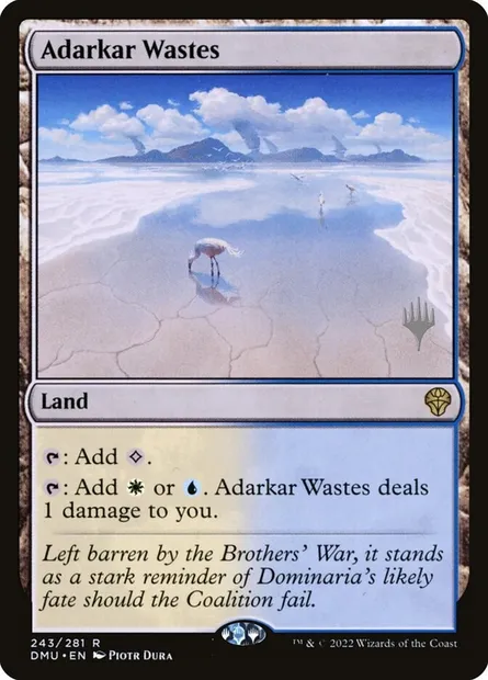Adarkar Wastes, Magic card PDMU 243p — Dominaria United Promos set