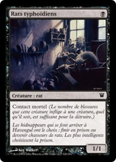 Rats typhoïdiens, carte Magic ISD 120 — extension Innistrad