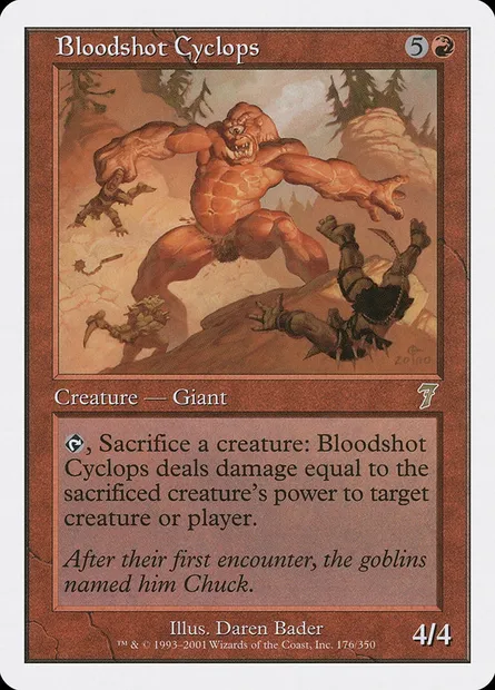 Bloodshot Cyclops, Magic card 7ED 176 — Seventh Edition set