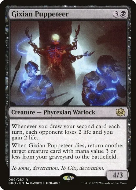 Gixian Puppeteer, Magic card BRO 99 — The Brothers' War set