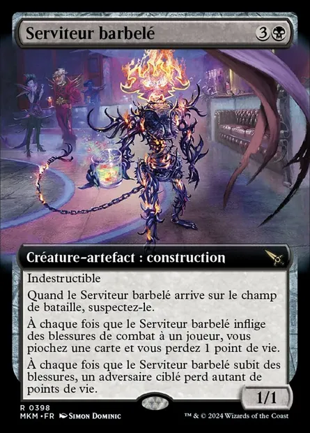 Serviteur barbelé, carte Magic MKM 398 — extension Murders at Karlov Manor
