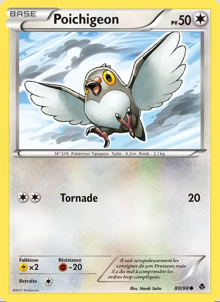Poichigeon, carte Pokémon EPO 80 — extension Pouvoirs Émergents