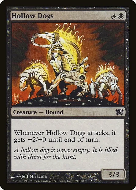 Chiens creux, carte Magic 9ED 139★ — extension Neuvième Edition