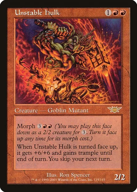 Carcasse instable, carte Magic LGN 115 — extension Légions