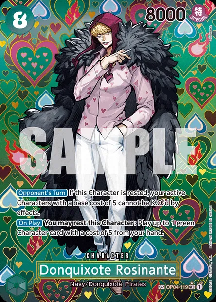 Donquixote Rosinante, One Piece card OP04-119 — KINGDOMS OF INTRIGUE set