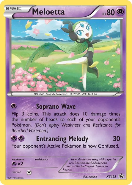 Meloetta, Pokémon card XY 193 — XY Black Star Promos set