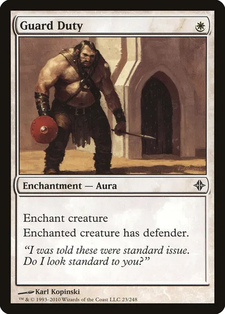 Guard Duty, Magic card ROE 23 — Rise of the Eldrazi set