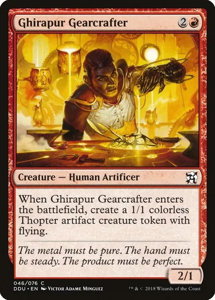 Ghirapur Gearcrafter, Magic card DDU 46 — Duel Decks: Elves vs. Inventors set