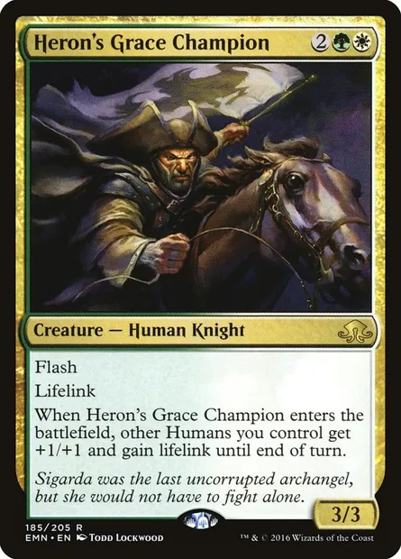 Heron's Grace Champion, Magic card EMN 185 — Eldritch Moon set