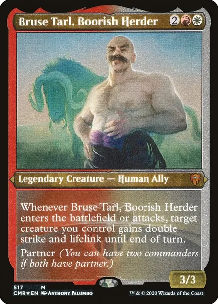 Bruse Tarl, Boorish Herder, Magic card CMR 517 — Commander Legends set
