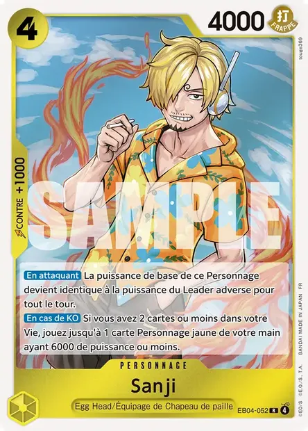 Sanji, carte One Piece EB04-052 — extension EGGHEAD CRISIS