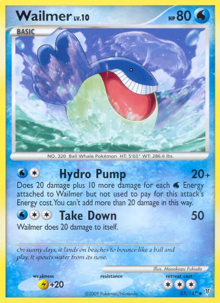 Wailmer, Pokémon card SV 87 — Supreme Victors set