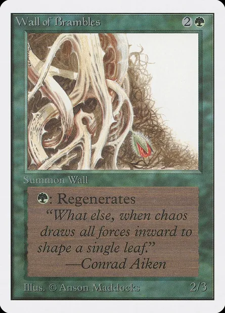 Mur de ronces, carte Magic 2ED 224 — extension Unlimited Edition
