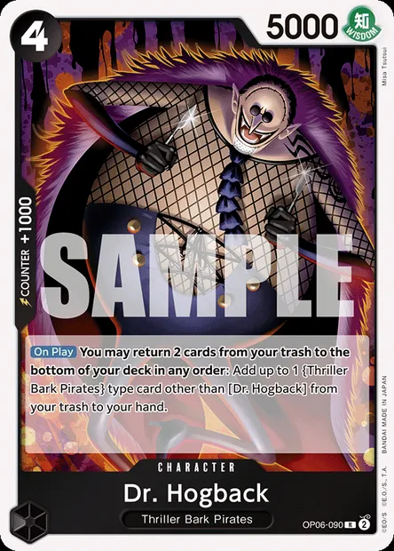 Dr. Hogback, One Piece card OP06-090 — WINGS OF THE CAPTAIN set