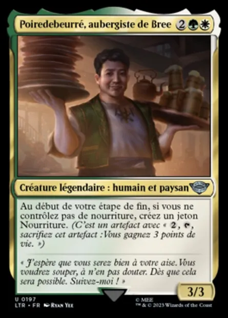 Poiredebeurré, aubergiste de Bree, carte Magic LTR 197 — extension Le Seigneur des Anneaux : chroniques de la Terre du Milieu